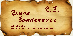 Nenad Bonderović vizit kartica